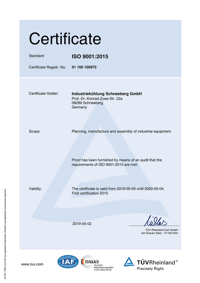 Certification Test Standard ISO 9001:2015